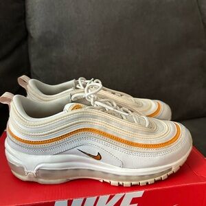 Nike Air Max 97 Sneakers in Cream and Orange